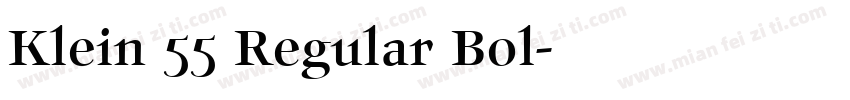 Klein 55 Regular Bol字体转换